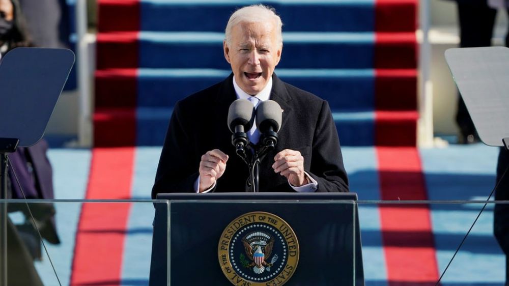 Biden em discurso de posse. Foto: Patrick Semansky: Portal G1